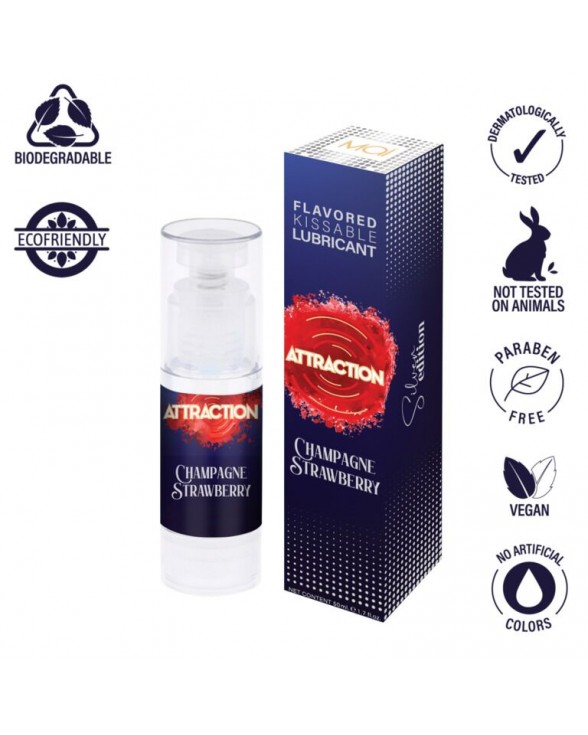 Смазка для орального секса на водной основе MAI Attraction Champagne Strawberry (50 мл) - 2