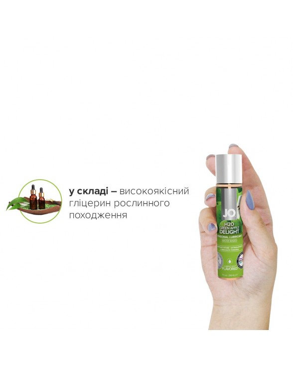 Змазка на водній основі System JO H2O — Green Apple (30 мл) - 3