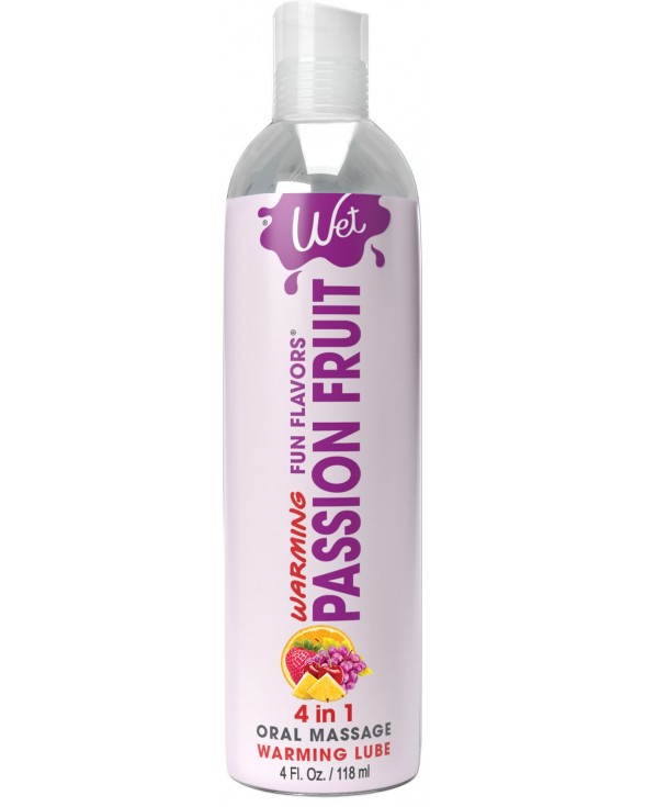 Согревающий лубрикант на водной основе Wet Warming Passion Fruit 4 in 1 (118 мл)