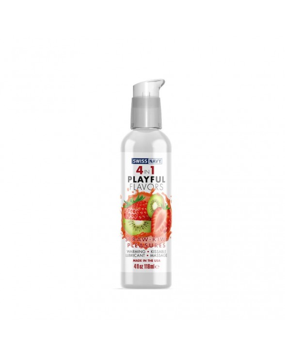 Лубрикант на водной основе Swiss Navy 4 in 1 Straw-Kiwi Pleasures 118 мл