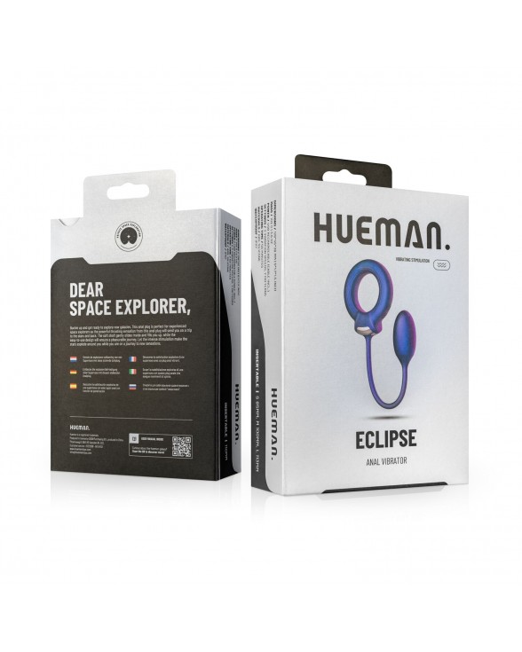 Ерекційне віброкільце з віброяйцем Hueman - Eclipse Anal Vibrator - 8
