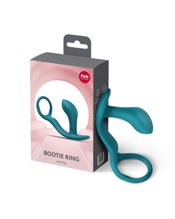 Анальна пробка з ерекційним кільцем Fun Factory BOOTIE RING Bottle Green - 5