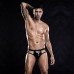 Лакові чоловічі труси з відкритою попкою JSY, One Size Black - 1