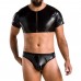 Комплект чоловічої білизни під латекс Passion 057 Set Peter L/XL Black