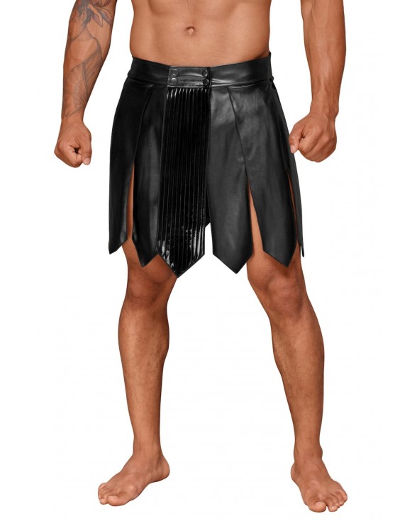 Чоловіча спідниця гладіатора Noir Handmade H053 Eco leather men's gladiator skirt - S - 1