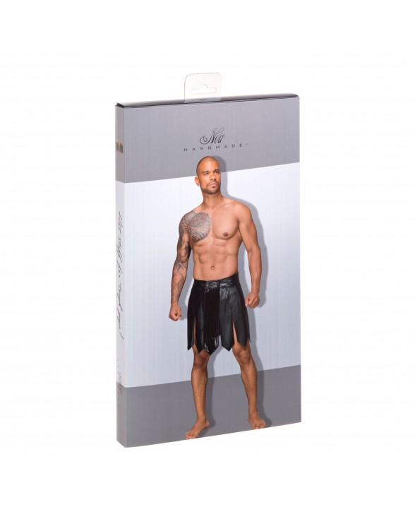 Чоловіча спідниця гладіатора Noir Handmade H053 Eco leather men's gladiator skirt - S - 4