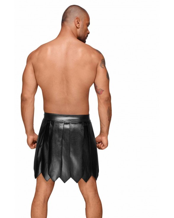 Чоловіча спідниця гладіатора Noir Handmade H053 Eco leather men's gladiator skirt - L - 3