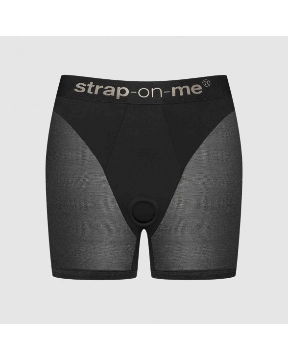 Шорты с фиксацией делдо Strap-On-Me Harness Lingerie Halo - L - Black