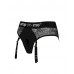 Кружевные трусики для страпона с подвязками для чулок Strap-On-Me DIVA HARNESS - L - 1