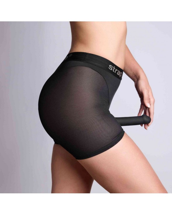 Шорты с фиксацией делдо Strap-On-Me Harness Lingerie Halo - XS - Black - 4