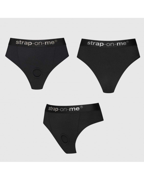 Трусики с фиксацией дилдо Strap-On-Me Harness Lingerie Idole - XL - Black - 1