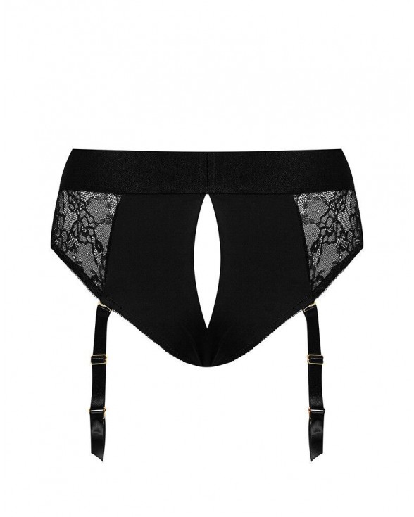 Мереживні труси для страпону з підв'язками для панчох Strap-On-Me DIVA HARNESS - XL - 3