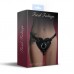Трусики Серце для страпону з натуральної шкіри Feral Feelings - Hearts Strap-on Belt Black - 3