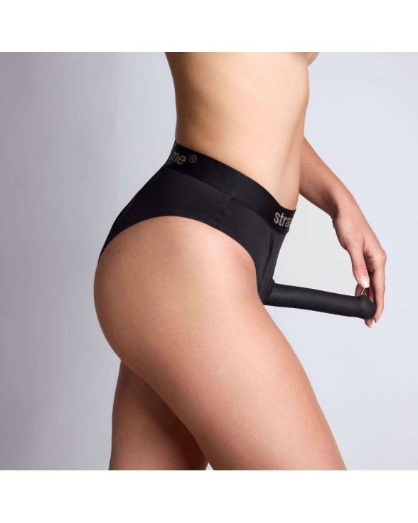 Трусики с фиксацией дилдо Strap-On-Me Harness Lingerie Idole - S - Black - 4