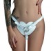 Трусики Сердце для страпона из натуральной кожи Feral Feelings - Hearts Strap-on Belt White - 1