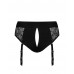 Кружевные трусы для страпона с подвязками для чулок Strap-On-Me DIVA HARNESS - M - 3