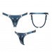 Трусики для страпону Strap-On-Me Leatherette Harness Generous - One Size - Blue - 3