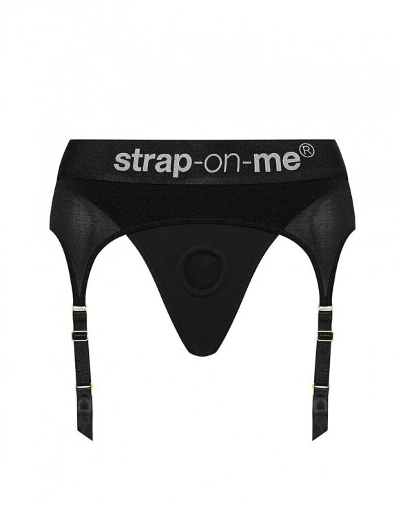 Труси для страпону з підв'обов'язками для панчіх Strap-On-Me REBEL HARNESS - M - 2