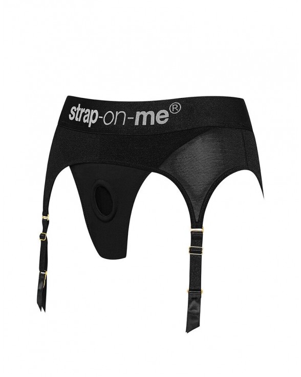 Труси для страпону з підв'обов'язками для панчіх Strap-On-Me REBEL HARNESS - M - 1