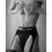 Труси для страпону з підв'язками для панчох Strap-On-Me REBEL HARNESS - S - 8