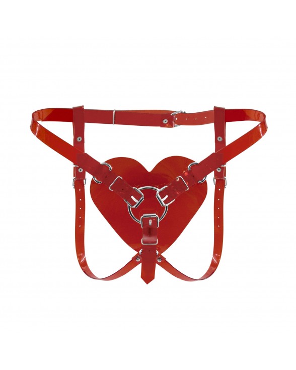 Трусики Серце для страпону Feral Feelings - Hearts Strap-on Belt Red