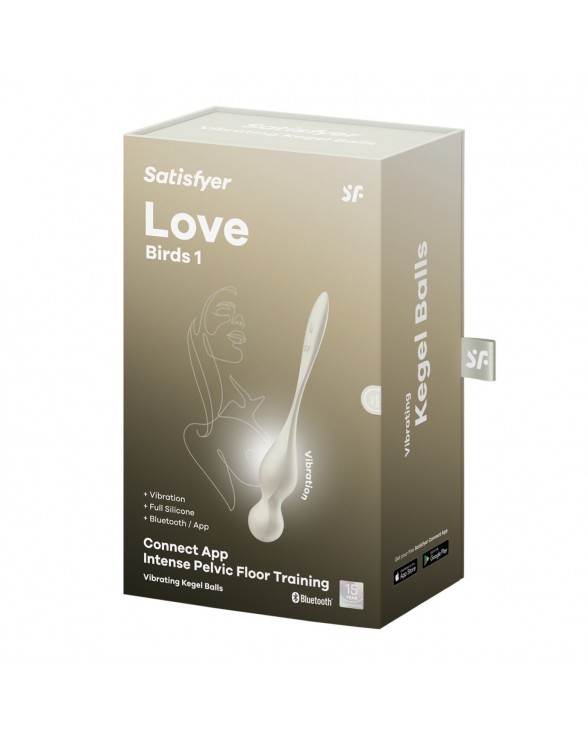 Вагінальні кульки з вібрацією Satisfyer Love Birds 1 Connect App White - 6