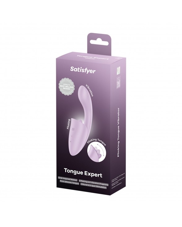Вагинально-клиторальный вибратор Satisfyer Tongue Expert с язычком - 4