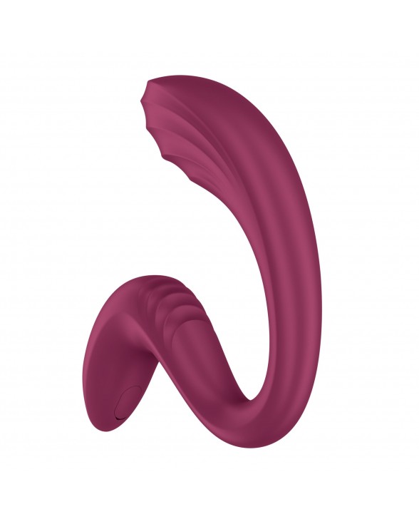 Вагінально-кліторальний вібратор Satisfyer G for Goddess 3 Wine Red - 1