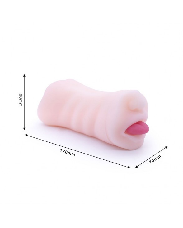 Двухсторонний мастурбатор Men Powerup Eroticism: вагина и ротик - 1