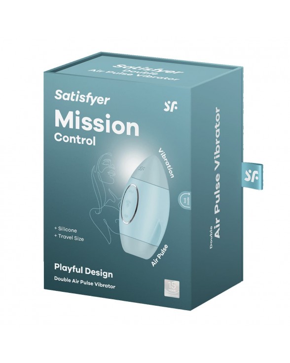 Вакуумний вібратор Satisfyer Mission Control Blue - 5