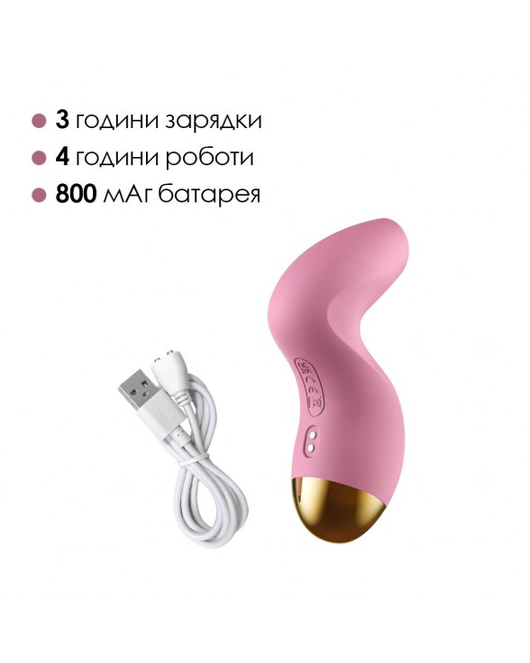 Вакуумний кліторальний стимулятор Svakom Pulse Pure Pale Pink - 4