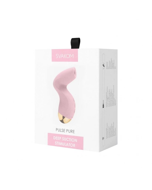 Вакуумний кліторальний стимулятор Svakom Pulse Pure Pale Pink - 6