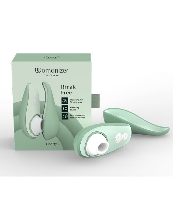 Вакуумний кліторальний стимулятор Womanizer Liberty 2 Sage - 8