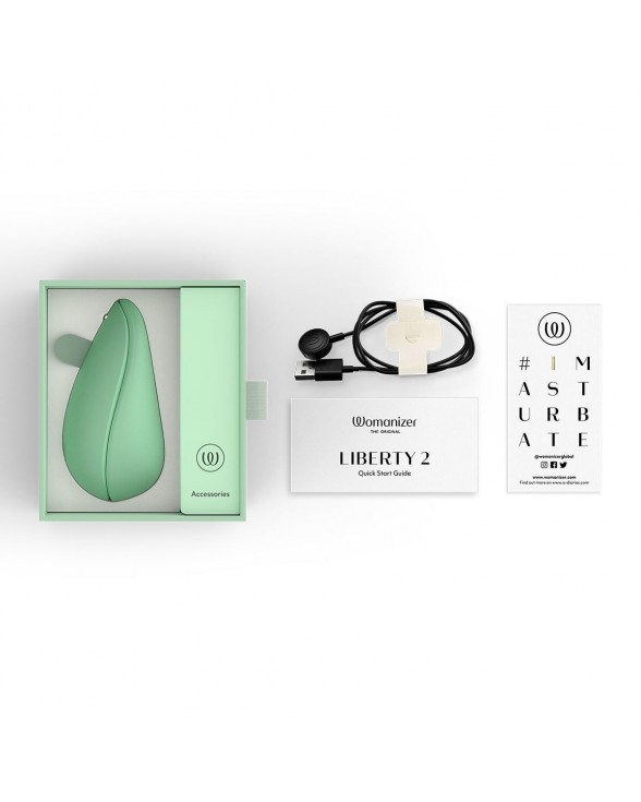 Вакуумний кліторальний стимулятор Womanizer Liberty 2 Sage - 6