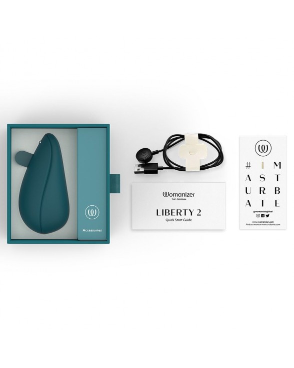 Вакуумний кліторальний стимулятор Womanizer Liberty 2 Dark Petrol - 6