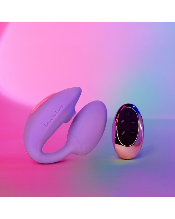 Виброяйте с вакуумной клиторальной стимуляцией Love To Love Wonderlover VIVA MAUVE - 8