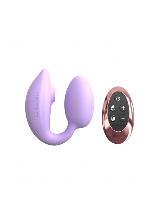 Виброяйте с вакуумной клиторальной стимуляцией Love To Love Wonderlover VIVA MAUVE