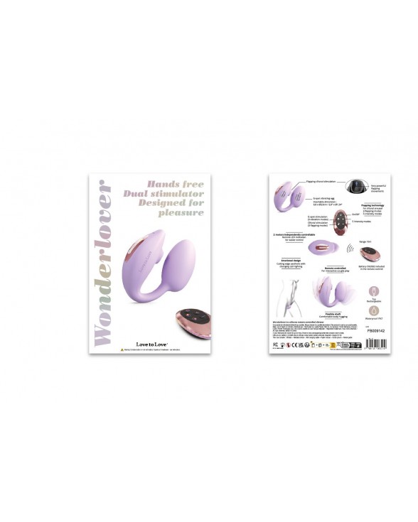 Виброяйте с вакуумной клиторальной стимуляцией Love To Love Wonderlover VIVA MAUVE - 6