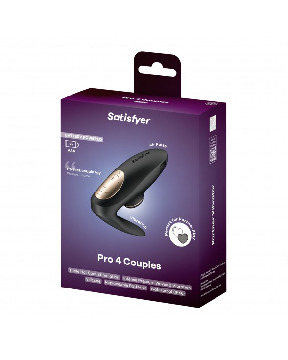 Вакуумный вибратор для пар Satisfyer Pro 4 Couples Battery Series - 6
