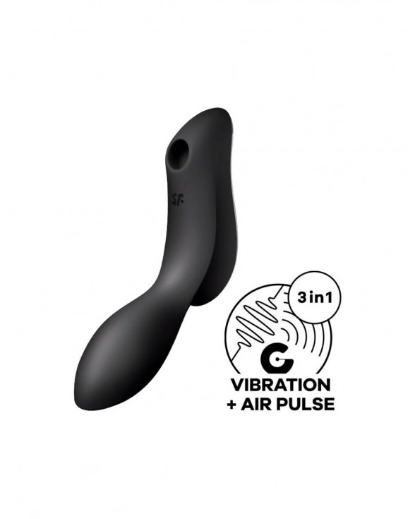 Вакуумный стимулятор с вибрацией Satisfyer Curvy Trinity 2 Black