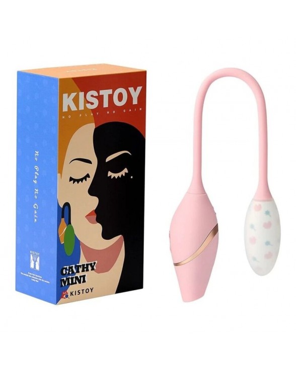Віброяйце з вакуумним стимулятором KISTOY Cathy Mini - 4
