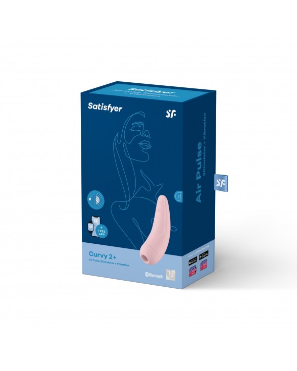 Вакуумний кліторальний стимулятор Satisfyer Curvy 2+ Pink - 6