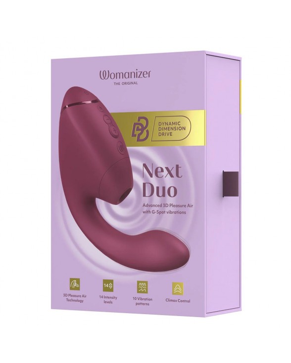 Подвійний вакуумний кліторальний стимулятор з вібрацією Womanizer Next Duo - Dusky Pink - 15