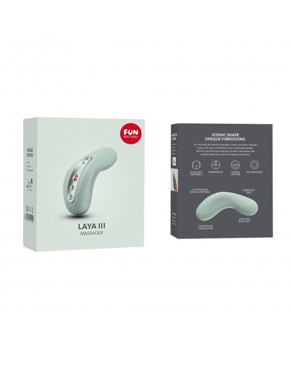 Накладной вибратор Fun Factory LAYA III sage green - 10