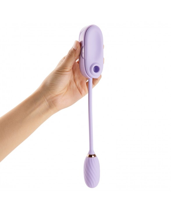 Вакуумний кліторальний стимулятор Otouch Louis Vibrate Purple з віброяйцем - 2