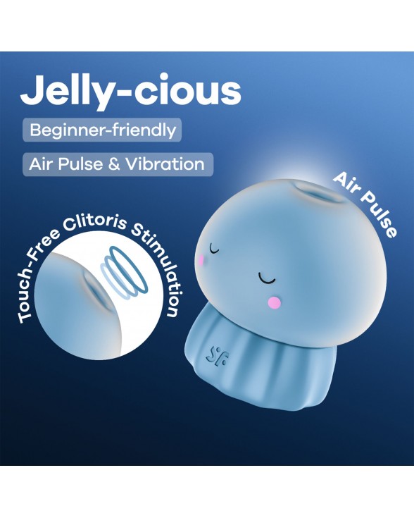Вакуумний кліторальний стимулятор Satisfyer Jelly-cious Blue - 5