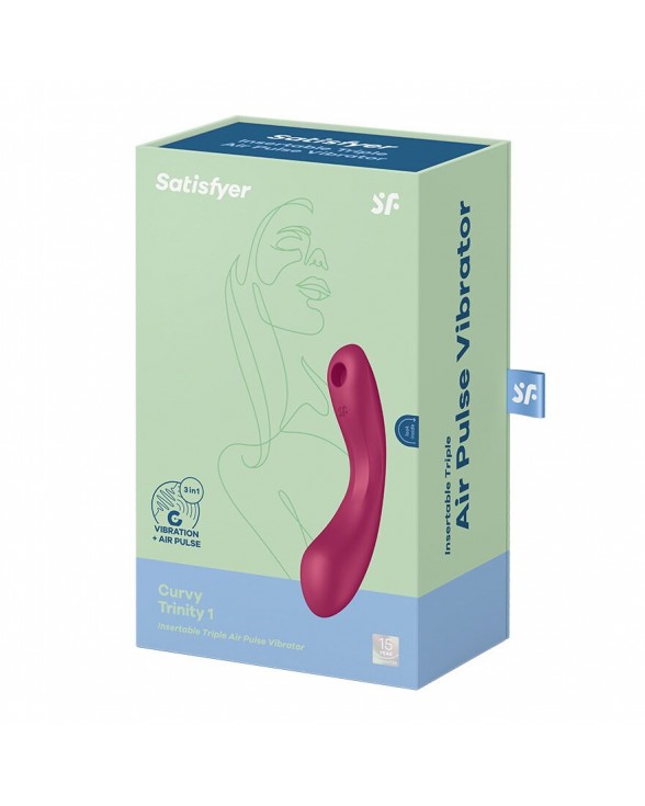 Вакуумний стимулятор з вібрацією Satisfyer Curvy Trinity 1 Red - 4