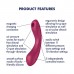 Вакуумний стимулятор з вібрацією Satisfyer Curvy Trinity 1 Red - 3