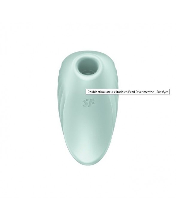 Вакуумный клиторальный стимулятор с вибрацией Satisfyer Pearl Diver Mint - 2