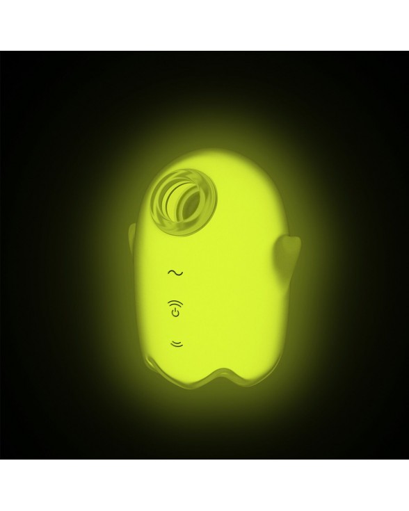 Вакуумный клиторальный стимулятор с вибрацией Satisfyer Glowing Ghost Yellow - 5